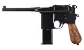 WE Pistolet C96 Broomhandle 6mm GBB Full Metal Noir 0.9J +Crosse
