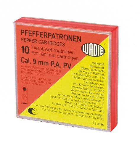 Wadie Cartouche 9mm P.A.K. Gaz Poivre (x10)