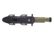 Couteau de survie Noir 19cm avec garde main ABS OD