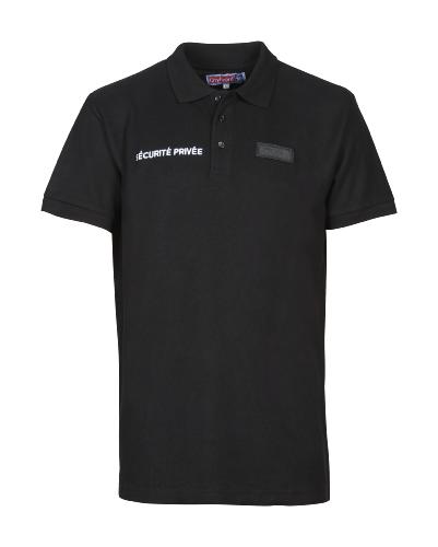 City Guard Polo Sécurité Privée avec fenêtre Matricule noir 2XL