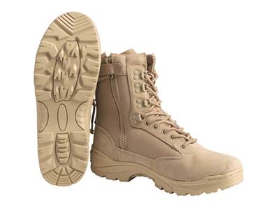 Chaussures Tactical Cordura Tan zip T43/10
