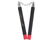 Nunchaku Mousse Noir 30cm dia. 3cm Chaine Metal 13cm