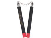 Nunchaku Mousse Noir 30cm dia. 3cm Chaine Metal 13cm