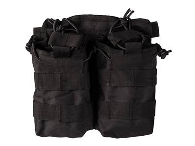 Porte chargeurs double M4/M16 Noir open top (fixation Molle)