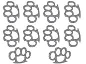 Pack Poing américain Aluminium Argent (x10)