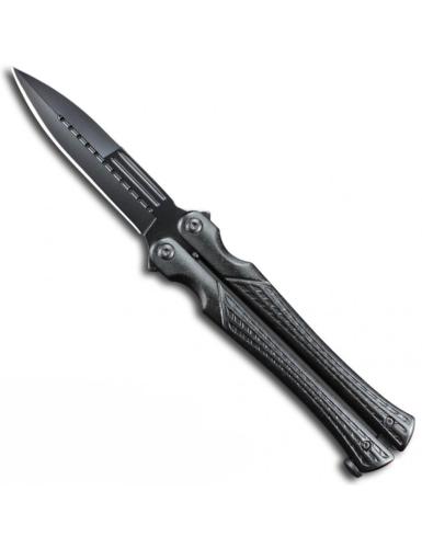 Couteau papillon Design Noir lame 9cm