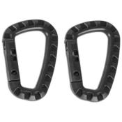 Miltec Lot de 2 mousqueton ABS Noir 8.4cm