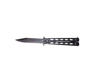 Couteau papillon lame 10 cm Noir S-cut