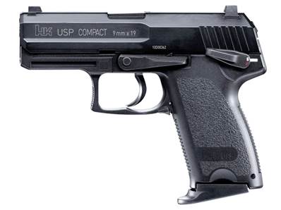 HK USP Compact Noir Full Métal GAZ Blowback 1J