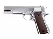 WE M1911 Chrome Mate V3 GAZ Blowback Plaquettes baklite 0.9J