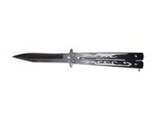 Couteau papillon Noir lame 10cm scorpion