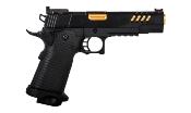 Golden Eagle Pistolet Hi-Capa 5.1 Tactical2 GBB FullMetal Noir/Or0.8J