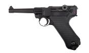 WE Pistolet Luger P08 4'' Noir GBB Full Metal 0.9J