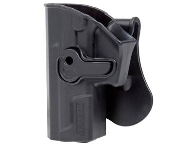 Amomax Holster polymère rotatif SP2022 Gaucher Noir rétention active