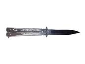 Couteau papillon Noir lame 10cm scorpion