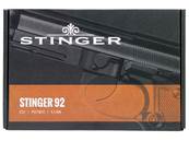 Stinger M92 Co2 Metal Culasse Fixe Noir 4.5mm bb (.177) 1.5J