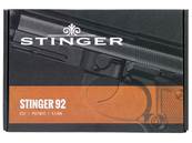 Stinger M92 Co2 Culasse Fixe Noir 4.5mm bb (.177) 1.5J