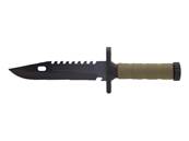 Couteau de survie Noir 19cm avec garde main ABS OD