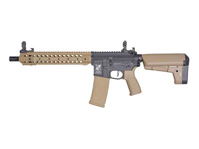 Delta Armory M4 URX 3 12 Noir / Tan Bravo AEG 1.2J Pack complet