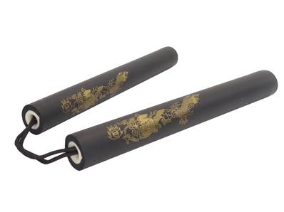 Nunchaku Mousse Noir 29cm dia. 3.1cm Corde 13cm