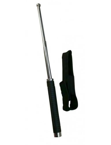 Matraque téléscopique Chrome 50 cm poignée antidérapante (avec étui)