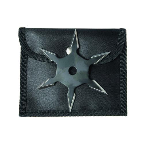 Etoile de jet Noires 6 branches + housse