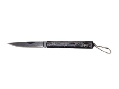 Couteau pliant Black Bamboo lame 8.5cm - chainette