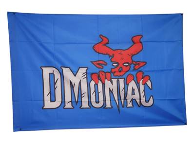 DMoniac Drapeau DMoniac Tactical 144x96cm Fond Bleu