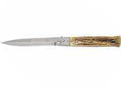Couteau GM Automatique style bois de cerf- lame 14cm