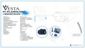 Vesta Defense F1 Lampe Tactique Strobe USB 21mm 500lm étanche IPX4
