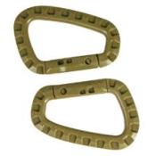 Miltec Lot de 2 mousqueton ABS Tan 8.4cm