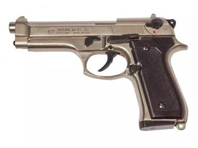 Bruni 92 9mm P.A.K Nickel C12