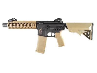 Delta Armory M4 SilentOps 8 Noir / Tan Bravo AEG 1.2J Pack complet