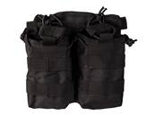 Porte chargeurs double M4/M16 Noir open top (fixation Molle)