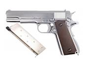 WE M1911 Chrome Mate V3 GAZ Blowback Plaquettes bakélite 0.9J