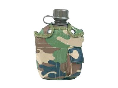 Gourde US PVC 1L avec housse Camo Woodland