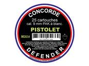 Concorde Defender Cartouche 9mm PAK (x25)