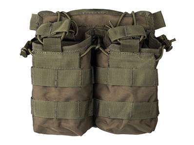 Porte chargeurs double M4/M16 Olive open top (fixation Molle)