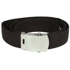Ceinture Réglable Coton/Polyester Noire