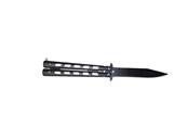 Couteau papillon lame 10 cm Noir S-cut