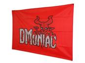 DMoniac Drapeau DMoniac Tactical 144x96cm Fond Rouge