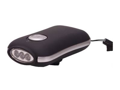 Lampe dynamo LED Noir