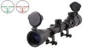 Tactical Ops Lunette de visée 4x32 Noir Rouge/Vert + montages