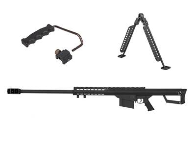 Pack Lancer Tactical LT-20B Sniper M82 Noir (poignée + bipied)