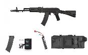 S&T AK74 AEG 6mm Full Metal Pack Complet+Housse+Chargeur Supp.