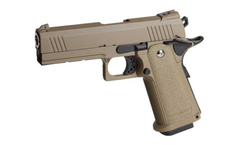 Golden Eagle Pistolet Hi-Capa 4.3 GBB Full Metal TAN 0.8J