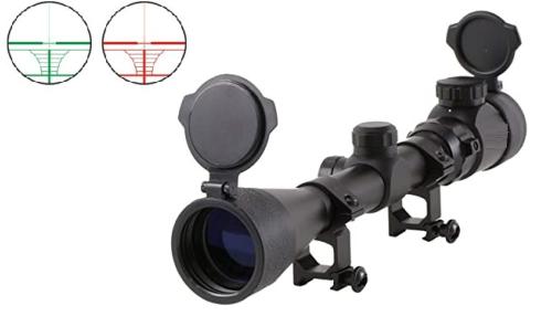 Tactical Ops Lunette de visée 4x32 Noir Rouge/Vert + montages