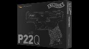 Walther P22 Noir Culasse Métal SPRING 0.5J