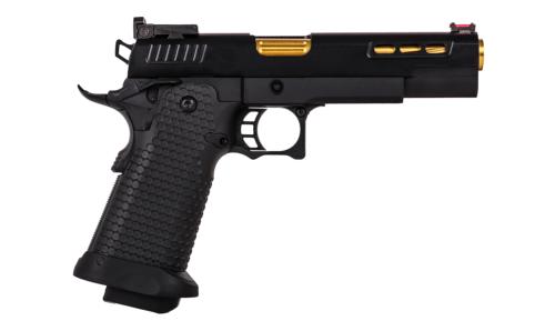 Golden Eagle Pistolet Hi-Capa 5.1 A1 GBB Full Metal Noir/Or 0.8J