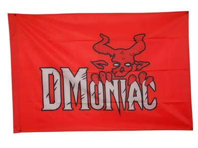 DMoniac Drapeau DMoniac Tactical 144x96cm Fond Rouge